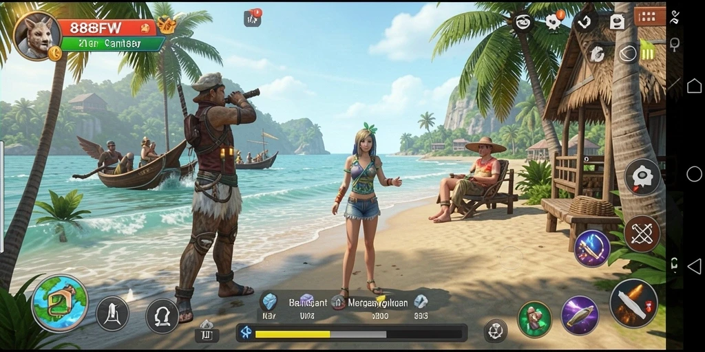 Tangkapan layar gameplay <strong>888FW</strong> dengan grafis ceria dan karakter menarik.