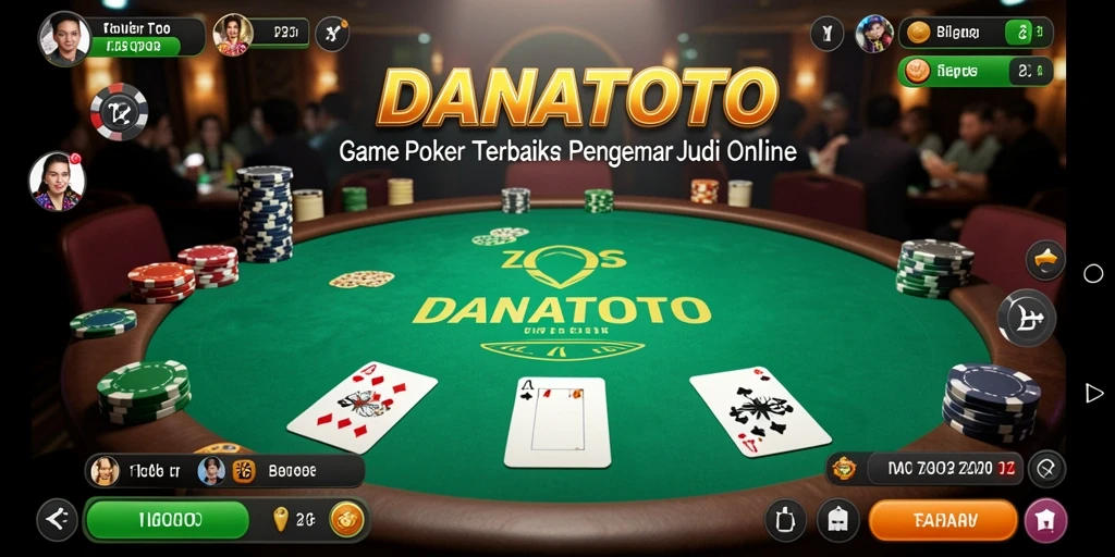 Tampilan gameplay menarik di DANATOTO dengan fitur poker terbaik.