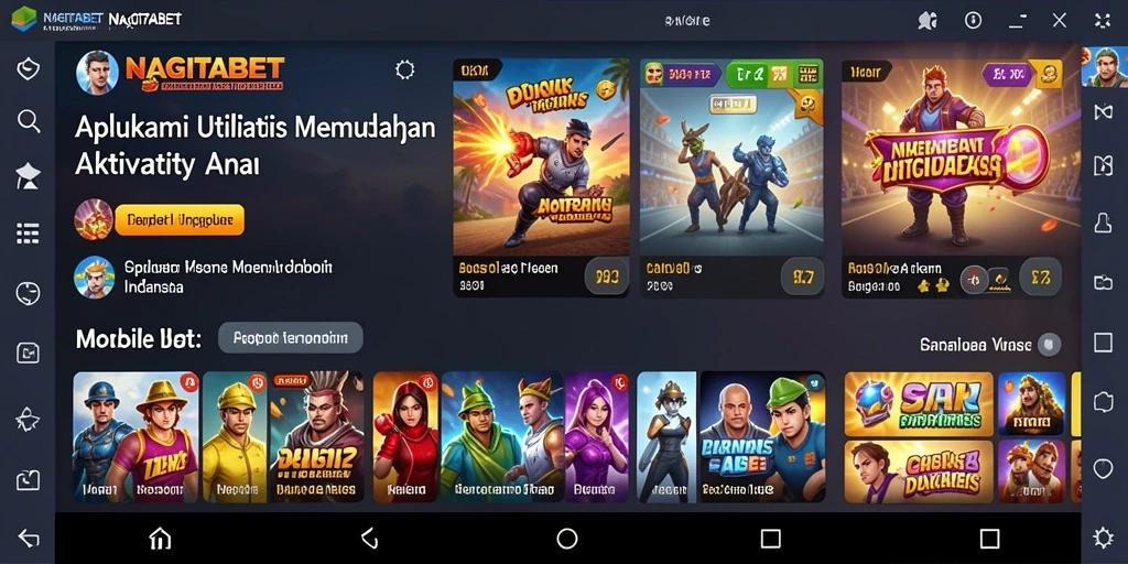 Tampilan antarmuka NAGITABET yang sederhana dan fungsional.